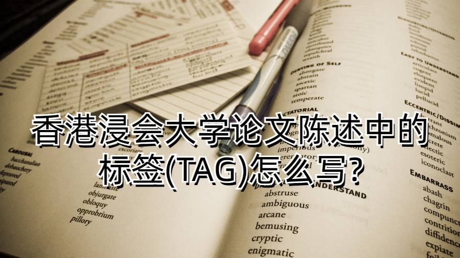 香港浸會大學論文陳述中的標簽(TAG)怎么寫?