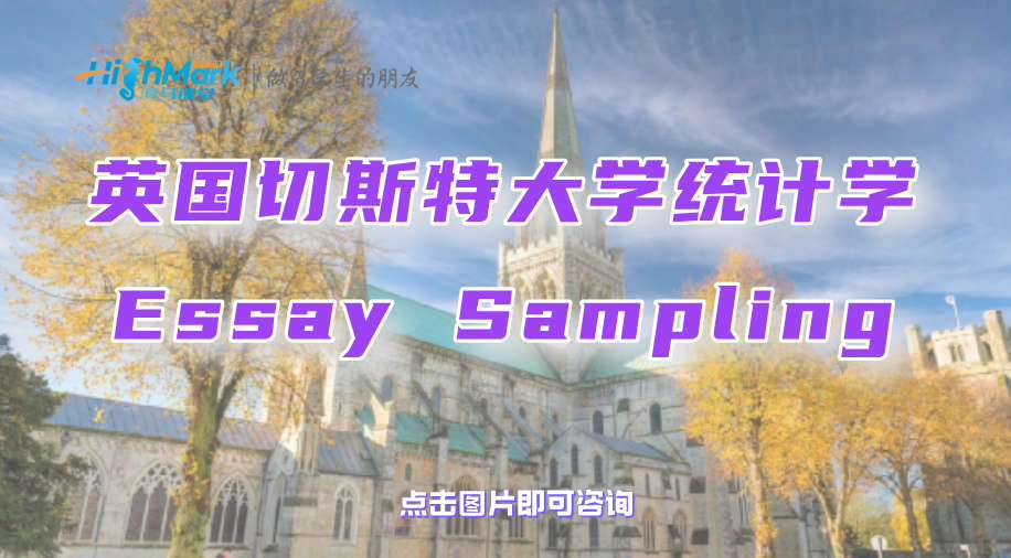 英國切斯特大學統計學Essay Sampling如何保證合規、有效?